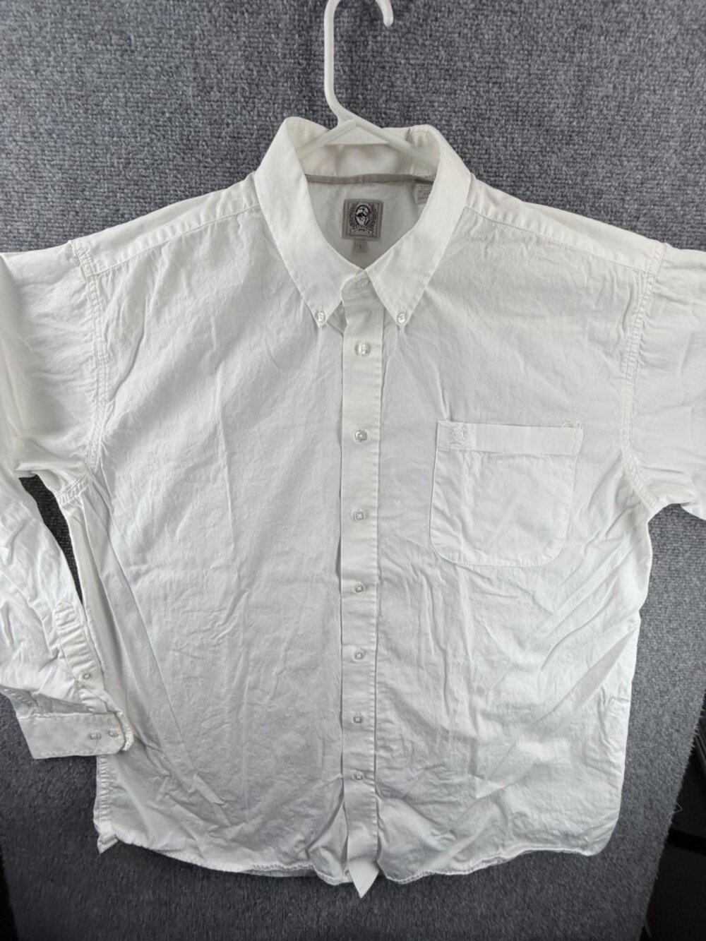 Cinch Cotton Button-Down Large White Solid Long Sleeve Western Cowboy Men Casual